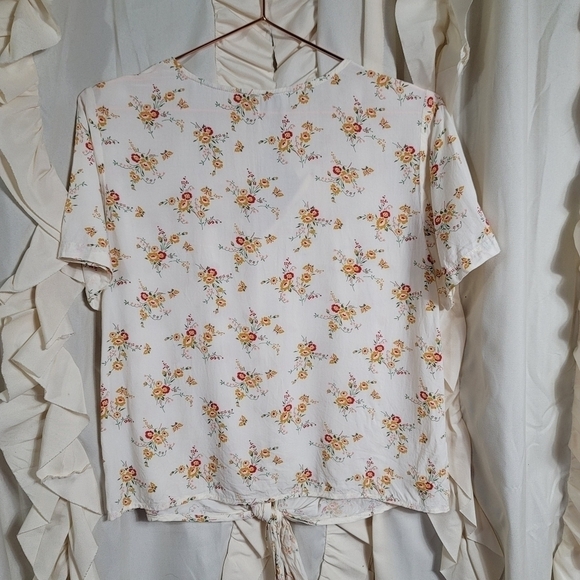 Madewell Novel Tie-Front Top in Windowbox Floral XS - Picture 6 of 6